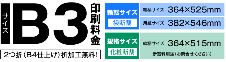 B3サイズ印刷内容